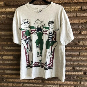 Ty Wilson 1993 Vintage Graphic Workout Exercise Art to Wear T- Shirt